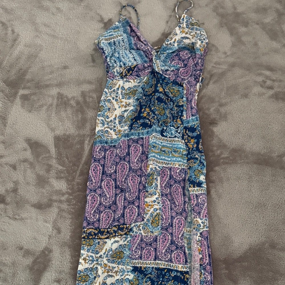 Zara Multicolor Paisley Maxi Dress